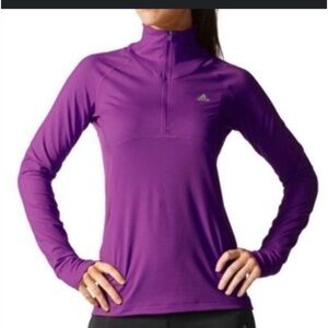 Adidas Purple Climalite Quarter Zip Pullover SZ M 0699 #3👠